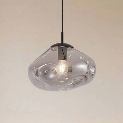 Lindby Lelia Lámpara colgante de cristal gris humo Lindby Lelia Lámpara colgante de cristal gris humo