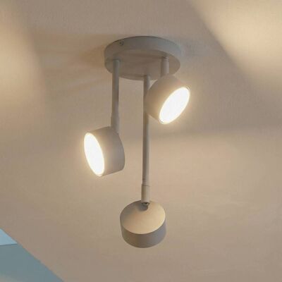 Downlight Nemo, 3 luces, gris-beige, orientable, GX53 Nemo SIGMA, atenuable, Crema / Ámbar, Salón / Comedor, Metal, Moderno, Foco Downlight Nemo, 3 luces, gris-beige, orientable, GX53 Nemo SIGMA, atenuable, Crema / Ámbar, Salón / Comedor, Metal, Moderno, Foco