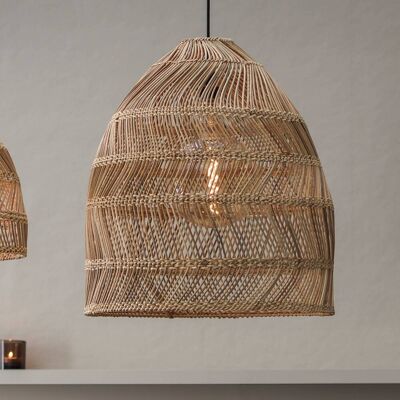 PR Home Lámpara colgante de ratán para exteriores - Natural - IP44 - 45cm - Diseño escandinavo PR Home Lámpara colgante de ratán para exteriores - Natural - IP44 - 45cm - Diseño escandinavo