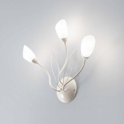 Aplique de pared Gloriosa Jupiter, atenuable, Crema / Ámbar, Salón / Comedor, Metal, Lámpara de pared Aplique de pared Gloriosa Jupiter, atenuable, Crema / Ámbar, Salón / Comedor, Metal, Lámpara de pared