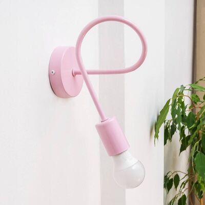 Aplique de pared Oxford HELAM, atenuable, Morado / Rosa / Rosado, Salón / Comedor, Metal, Moderno, Lámpara de pared Aplique de pared Oxford HELAM, atenuable, Morado / Rosa / Rosado, Salón / Comedor, Metal, Moderno, Lámpara de pared