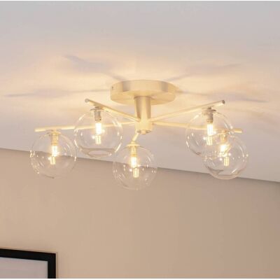 Lámpara de techo Prato Jupiter, atenuable, Crema / Ámbar, Salón / Comedor, Metal, Lámpara de techo Lámpara de techo Prato Jupiter, atenuable, Crema / Ámbar, Salón / Comedor, Metal, Lámpara de techo