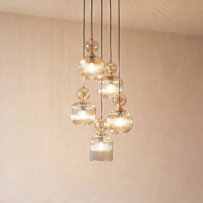 Lámpara colgante Sophia TK Lighting, atenuable, Aluminio / Gris / Cinc, Salón / Comedor, Vidrio, Moderno, Lámpara colgante Lámpara colgante Sophia TK Lighting, atenuable, Aluminio / Gris / Cinc, Salón / Comedor, Vidrio, Moderno, Lámpara colgante