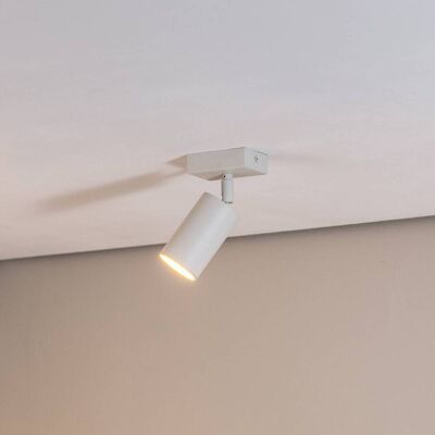 Downlight Sado blanco acero, orientable 1 luz angular Argon, atenuable, Blanco / Ópalo, Salón / Comedor, Metal, Moderno, Foco halógeno Downlight Sado blanco acero, orientable 1 luz angular Argon, atenuable, Blanco / Ópalo, Salón / Comedor, Metal, Moderno, Foco halógeno