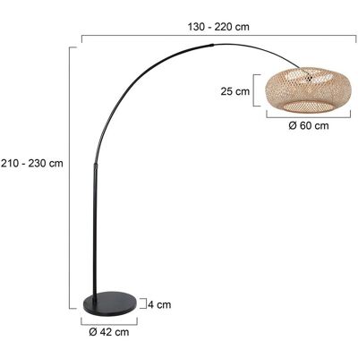 Lámpara de pie Steinhauer Sparkled Light negra - 7507ZW Lámpara de pie Steinhauer Sparkled Light negra - 7507ZW