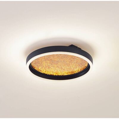 Lámpara de techo LED Menulis Lucande, atenuable, Negro, Salón / Comedor, Plástico, Moderno, Lámpara de techo LED Lámpara de techo LED Menulis Lucande, atenuable, Negro, Salón / Comedor, Plástico, Moderno, Lámpara de techo LED