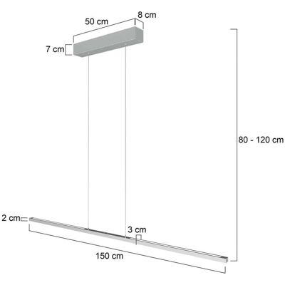 Steinhauer Lámpara colgante LED Bande, atenuable, Aluminio / Gris / Cinc, Salón / Comedor, Metal, Moderno Steinhauer Lámpara colgante LED Bande, atenuable, Aluminio / Gris / Cinc, Salón / Comedor, Metal, Moderno