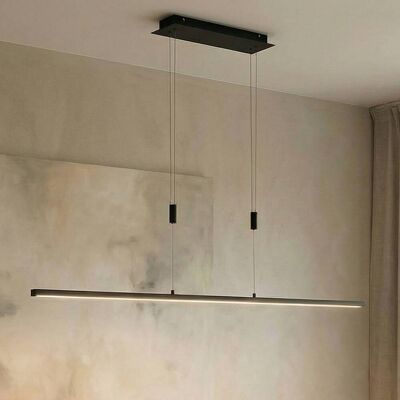 Lámpara colgante LED Arneja Lindby, atenuable, Negro, Salón / Comedor, Aluminio, Moderno Lámpara colgante LED Arneja Lindby, atenuable, Negro, Salón / Comedor, Aluminio, Moderno