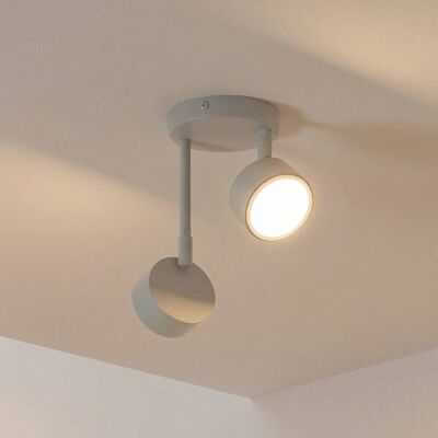 Downlight Nemo, 2 luces, gris-beige, orientable, GX53 Nemo SIGMA, atenuable, Crema / Ámbar, Salón / Comedor, Metal, Moderno, Foco Downlight Nemo, 2 luces, gris-beige, orientable, GX53 Nemo SIGMA, atenuable, Crema / Ámbar, Salón / Comedor, Metal, Moderno, Foco