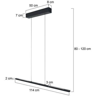 Steinhauer Lámpara colgante LED Bande, atenuable, Negro, Salón / Comedor, Metal, Moderno Steinhauer Lámpara colgante LED Bande, atenuable, Negro, Salón / Comedor, Metal, Moderno