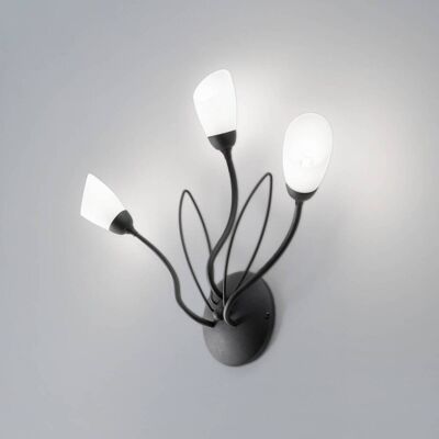 Aplique de pared Gloriosa Jupiter, atenuable, Negro, Salón / Comedor, Metal, Lámpara de pared Aplique de pared Gloriosa Jupiter, atenuable, Negro, Salón / Comedor, Metal, Lámpara de pared