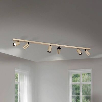 Orion Foco Sean, 6 luces, dorado, metal, orientable atenuable, Latón / Oro, Salón / Comedor, Metal, Moderno, Foco Orion Foco Sean, 6 luces, dorado, metal, orientable atenuable, Latón / Oro, Salón / Comedor, Metal, Moderno, Foco
