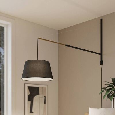 Aplique de pared Beleza Lucande, Negro, Salón / Comedor, Aluminio, Moderno, Lámpara de pared Aplique de pared Beleza Lucande, Negro, Salón / Comedor, Aluminio, Moderno, Lámpara de pared