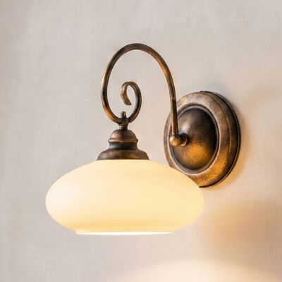Aplique de pared Bolero Jupiter, atenuable, Crema / Ámbar, Salón / Comedor, Metal, Clásico, Lámpara de pared Aplique de pared Bolero Jupiter, atenuable, Crema / Ámbar, Salón / Comedor, Metal, Clásico, Lámpara de pared