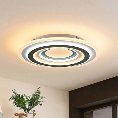 Lámpara de techo LED Jazmina Lindby, atenuable, Negro, Salón / Comedor, Plástico, Moderno, Lámpara de techo LED Lámpara de techo LED Jazmina Lindby, atenuable, Negro, Salón / Comedor, Plástico, Moderno, Lámpara de techo LED