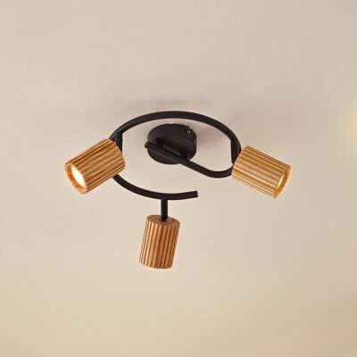 Downlight Lindby Stralino, 3 luces, Ø31 cm, madera, GU10 Stralino Lindby, atenuable, Madera clara, Pasillos, Madera, Moderno, Foco Downlight Lindby Stralino, 3 luces, Ø31 cm, madera, GU10 Stralino Lindby, atenuable, Madera clara, Pasillos, Madera, Moderno, Foco