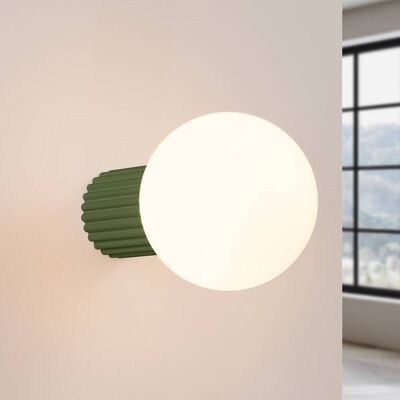 Aplique de pared ORBI SOLLUX LIGHTING, atenuable, Verde, Cuarto de baño, Aluminio, Lámpara de pared Aplique de pared ORBI SOLLUX LIGHTING, atenuable, Verde, Cuarto de baño, Aluminio, Lámpara de pared