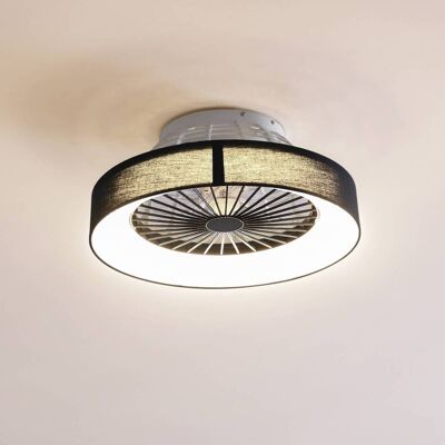 Lindby LED ventilador de techo Mace, negro, silencioso, Ø 47 cm Mace Lindby, atenuable, Negro, Salón / Comedor, Plástico, Moderno Lindby LED ventilador de techo Mace, negro, silencioso, Ø 47 cm Mace Lindby, atenuable, Negro, Salón / Comedor, Plástico, Moderno