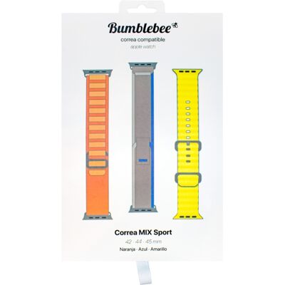 Pack correas para Apple Watch 44/45 mm Mix Sport de Bumblebee Pack correas para Apple Watch 44/45 mm Mix Sport de Bumblebee