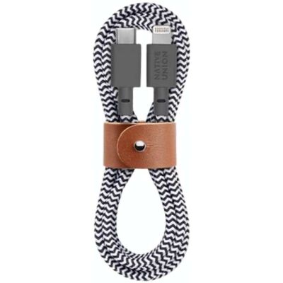 Cable Lightning a USB-C de 1,2m Negro/blanco de Native Union Cable Lightning a USB-C de 1,2m Negro/blanco de Native Union