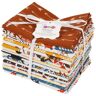 Soimoi paquete de 16 piezas de cuarto de grasa, estampado tribal, 18 x 22 pulgadas, patchwork de bricolaje, tela de acolchado precortada de 100 algodón