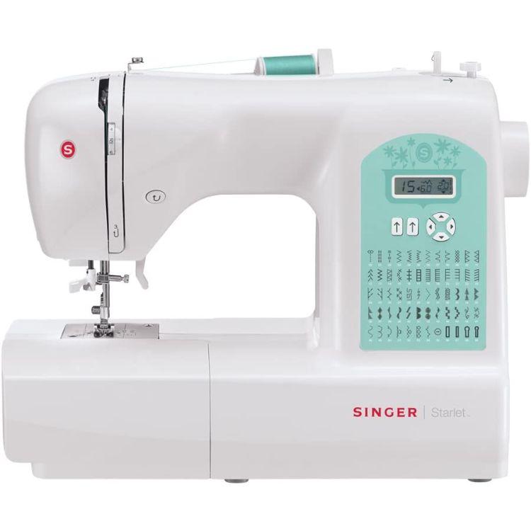 Singer 6660 Starlet Máquina de coser DIY Todo tipo de trabajos de costura en casa Arte o ropa Capacidad para coser botones, cremalleras