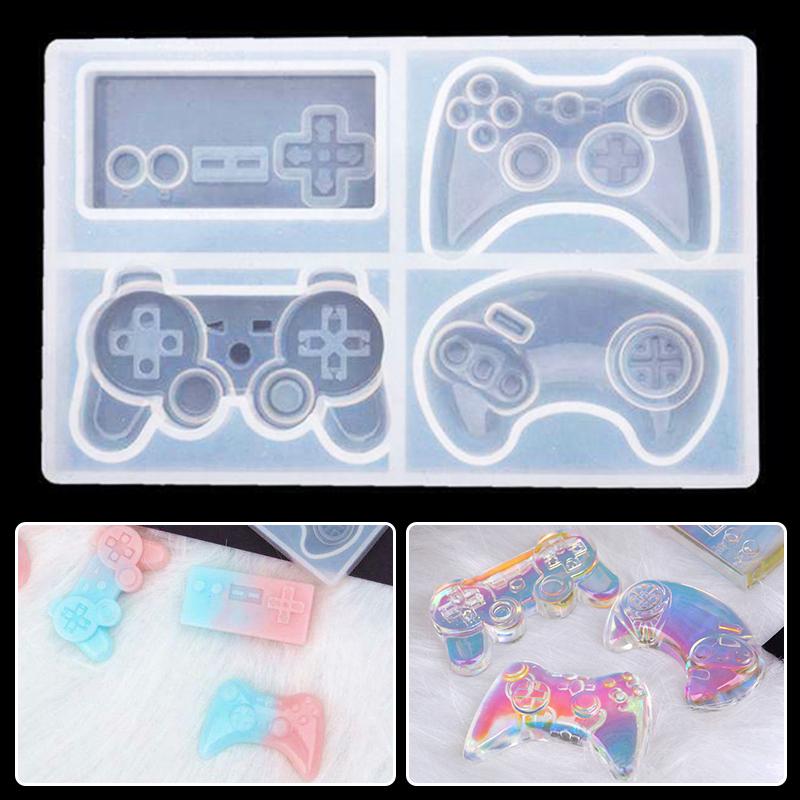PDTO 1pc nuevo diseño de consola de juegos mango molde de silicona DIY cristal molde de resina epoxi