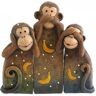 Something Different Algo diferente Ver hablar Hear No Evil Monkeys Adorno de resina