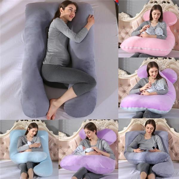 A Life Houseware Almohada de embarazo para lactancia de cuerpo completo, almohada de maternidad en forma de U para dormir, almohada de apoyo para mujeres embarazadas, almohadas para dormir de maternidad