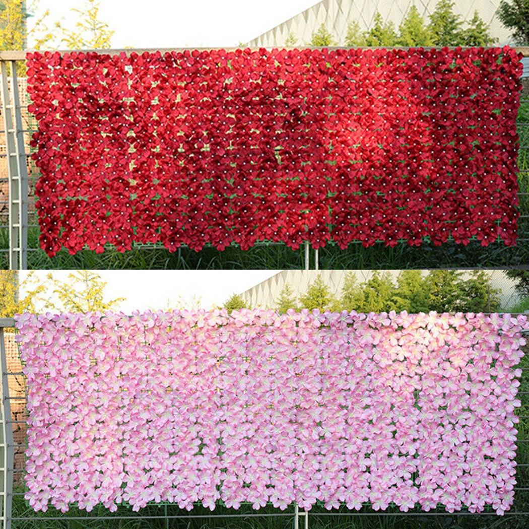 Lufebut Valla de privacidad de hoja de flor de cerezo Artificial, seto de flores para jardín y hogar