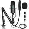 Bobo Life Micrófono USB Condensador Computadora PC Gaming Mic Podcast Kit de micrófono para transmisión, grabación, voz, ASMR, voz, micrófono de estudio cardioide