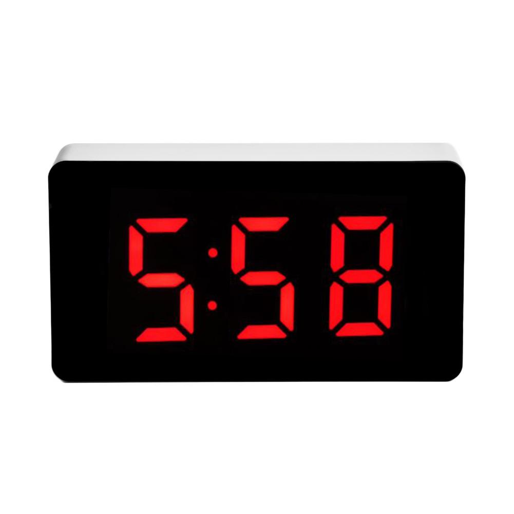 O Time Despertador plástico portátil de la pantalla LED con tiempo/calendario/temperatura