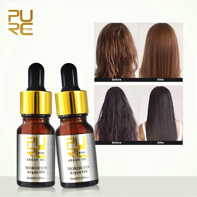 Aceite de argán marroquí PURC para el cuidado del cabello 10ml tratamiento de aceite para el cabello suave para todo tipo de cabello tratamiento del cuero cabelludo producto para el cabello