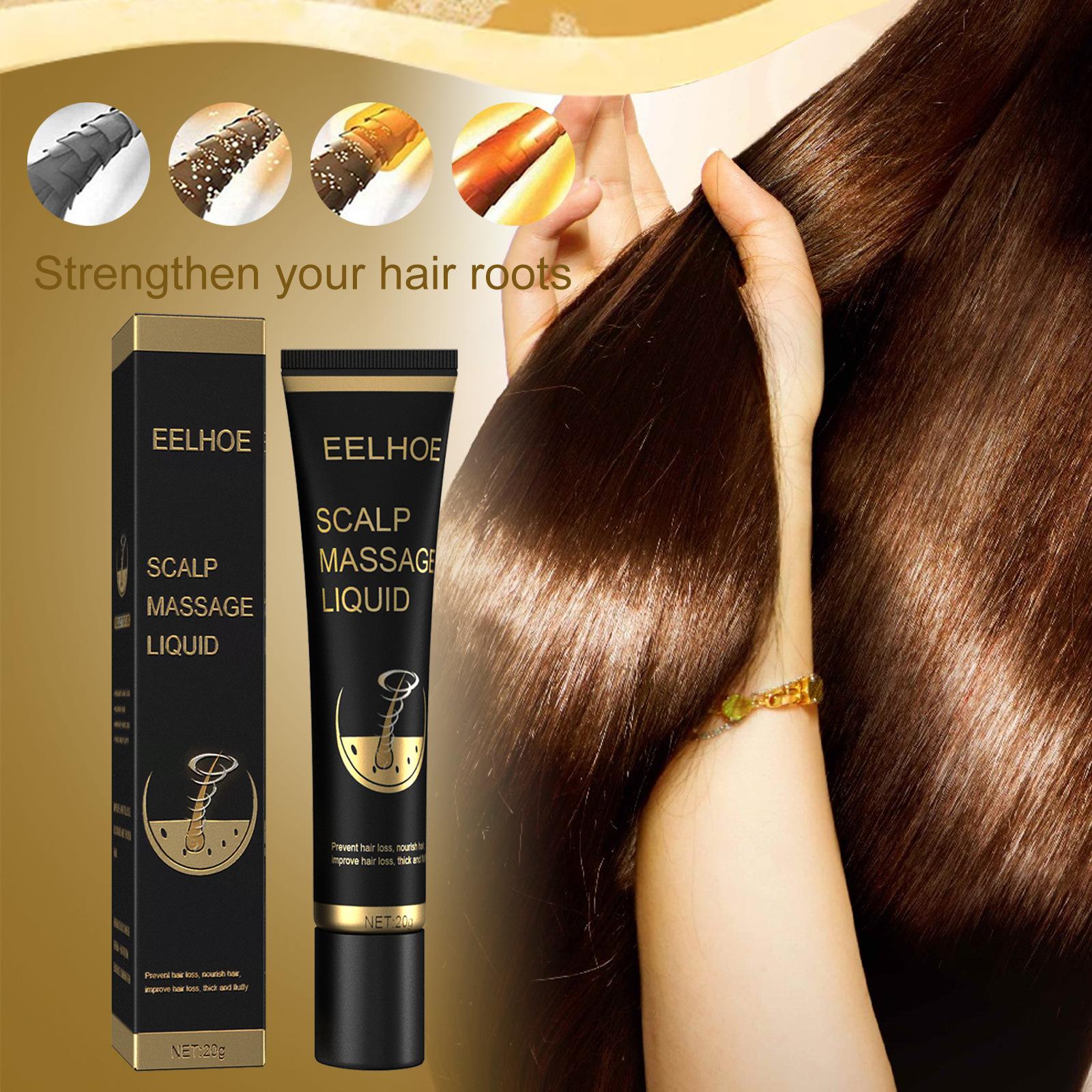 EELHOE Tratamiento de pérdida de cabello Crema de crecimiento de cabello Masaje hidratante para el cuero cabelludo Cuidado del cabello Esencia Acondicionador de cabello