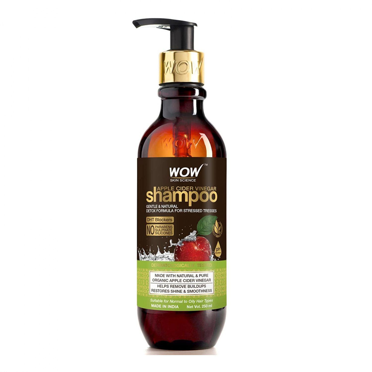 WOW Skin Science Champú con Vinagre de Sidra de Manzana (250 ml), Champú de vinagre de sidra de manzana WOW Skin Science