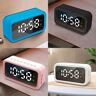 Reloj de radio de carga con altavoz Bluetooth Digit Electronic Mirror Alarm Clock