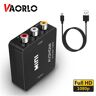 VAORLO RCA a HDMI AV a HD GANA 1080P Mini RCA compuesto CVBS AV a HD Adaptador convertidor de Audio y vídeo Compatible con PAL