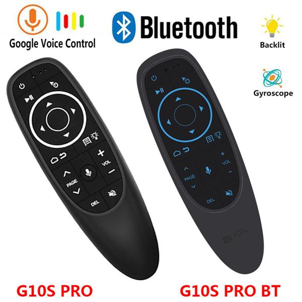 Taoyan Para Android TV Box HK1 H96 Max X96 Mini G10S Pro Control remoto por voz 2,4G y Bluetooth inalámbrico Air Mouse giroscopio IR aprendizaje