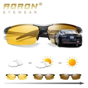 AORON Diseño de la marca Gafas de sol polarizadas fotocromáticas Visión nocturna al aire libre Gafas de conducción Anti Glare UV400 Gafas deportivas de pesca