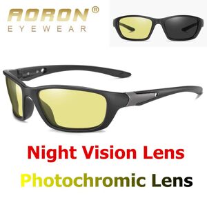 AORON gafas de sol polarizadas fotocromáticas de visión nocturna para hombre, gafas de conducción de diseño clásico, gafas deportivas