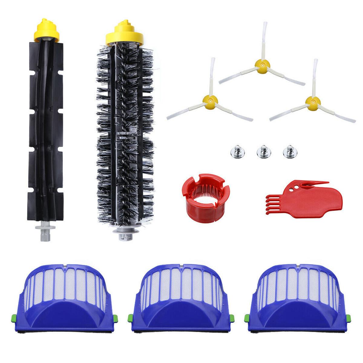 DingDing Kit de piezas de repuesto para cepillo de filtro de vacío IRobot Roomba serie 680/670/600