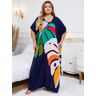 EDOLYNSA Vestido largo bohemio vendedor caliente de Kaftan para mujer, vestido largo suelto para fiesta de vacaciones, chaqueta ligera de talla grande, ropa de playa Q1476