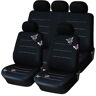 MayWu Funda de asiento de coche con bordado de mariposa, ajuste Universal para la mayoría de los asientos de vehículos, accesorios interiores, fundas de asiento negras