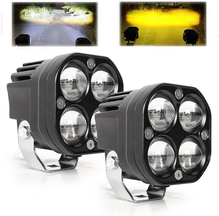 Night Knight Auto parts Barra de luz Led de obra de 3 pulgadas, luces para correr para coche ATV 4x4, foco de lente para motocicleta todoterreno, lámpara antiniebla blanca y ámbar de 12V