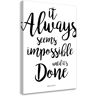 Feeby Canvas print It always seems impossible