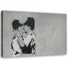 Feeby Canvas print, Kissing policemen banksy mural