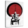 Feeby Canvas print Monk in the red sun