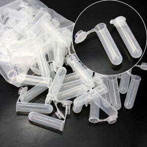 50Pcs/Lot 5ml Plastic Bottles Multi-purpose Clear Tube Empty Sample Storage Container Plastic Lightweight Tube Easy for Carry