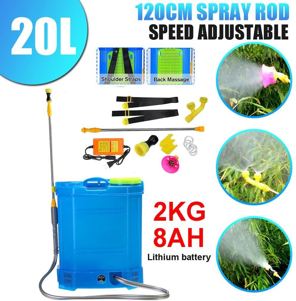 The Romantics Equipo de pulverización agrícola de 20L y 220V, mochila, pulverizador inteligente para jardín, mochila con batería, velocidad ajustable inalámbrica