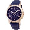 Fossil Grant Chronograph Blue Leather Strap FS4835 Reloj de hombre